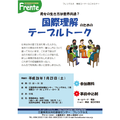 国際理解のためのテーブルトークチラシ画像