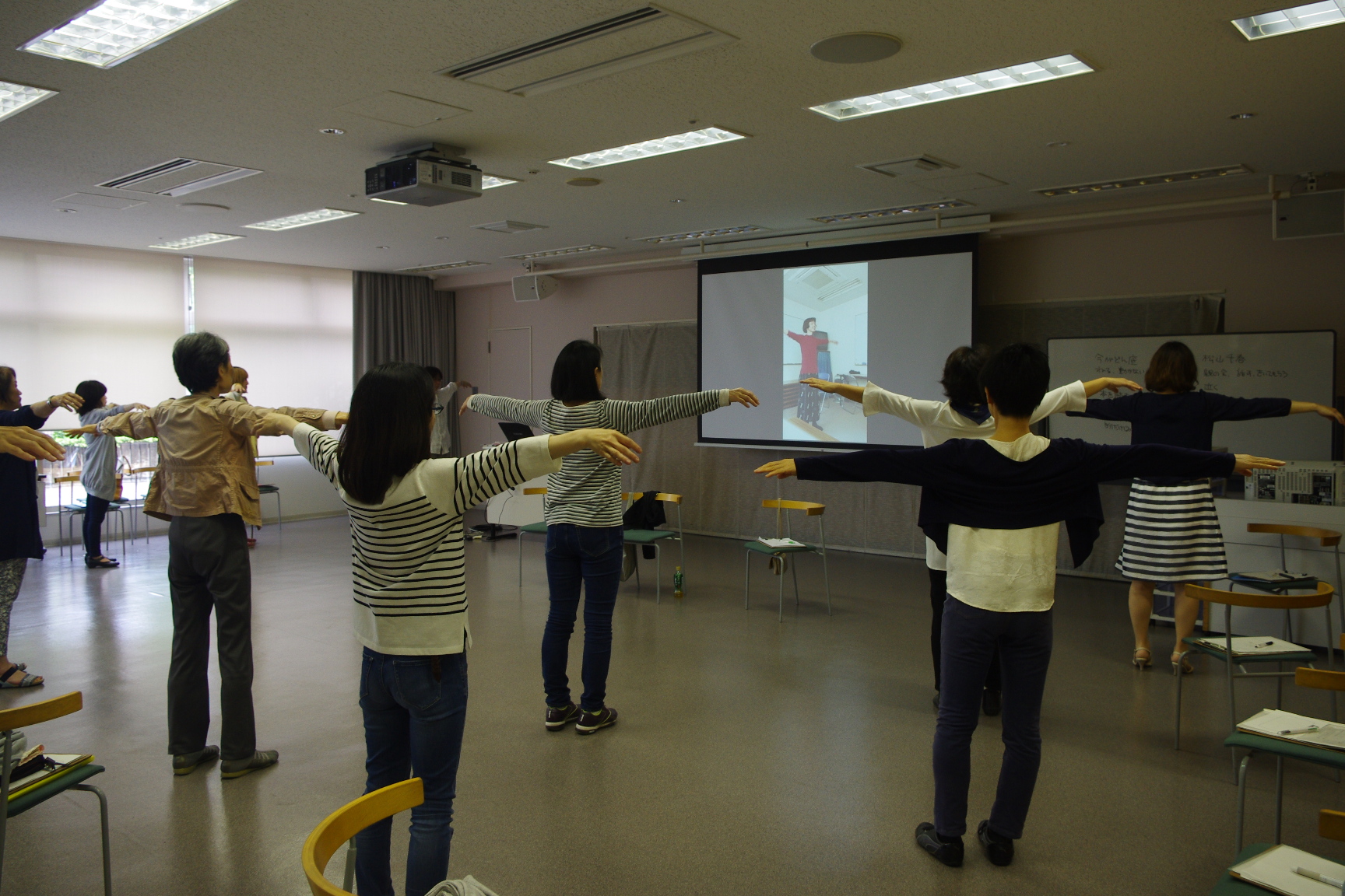 気功体験の様子