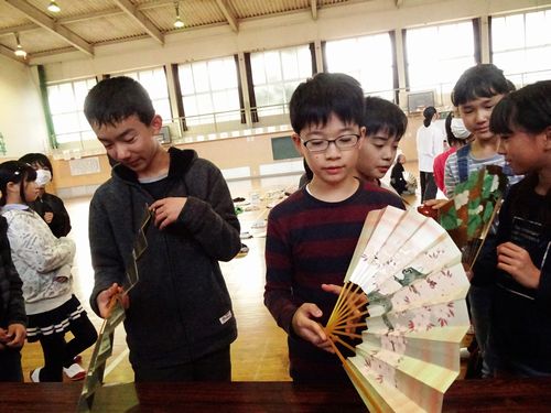 扇子の見学
