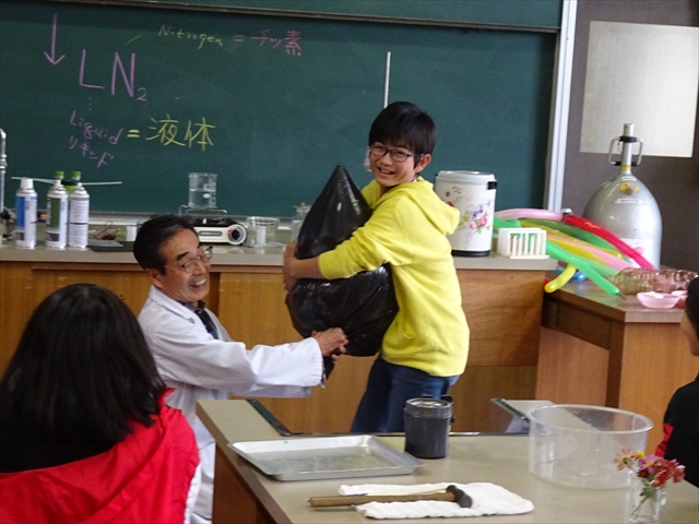 空気には体積がある