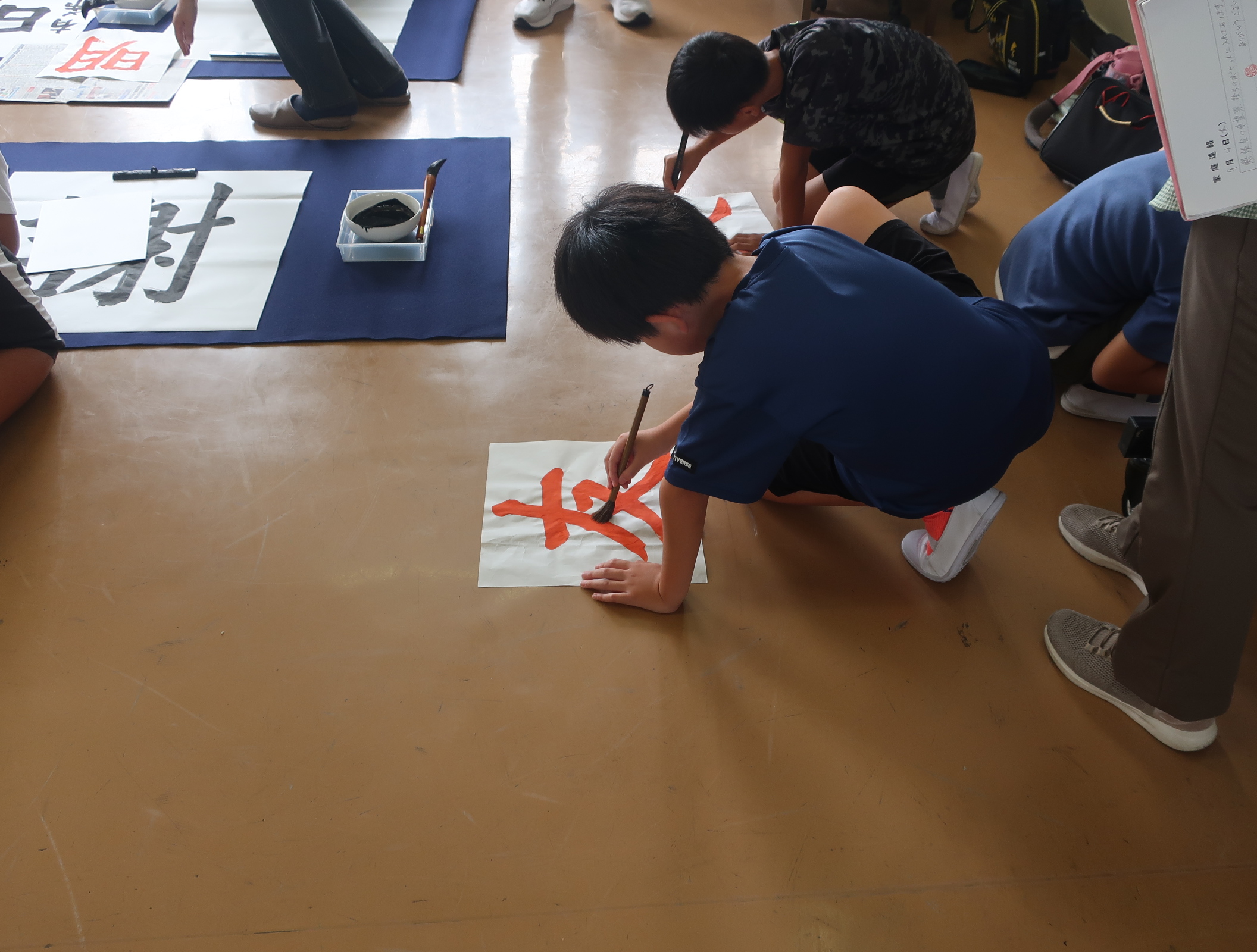 書道を楽しもう　授業の様子