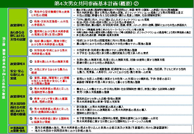 第4次男女共同参画基本計画(概要)2